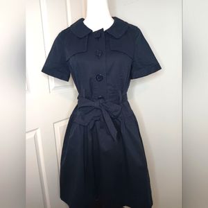 Chaus Belted Button Front Coat Dress